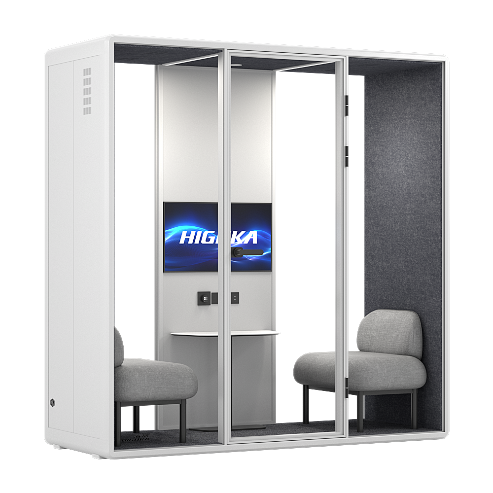 Soundproof-office-pods-for-2-person-transparent Soundproof office pods for 2 person transparent