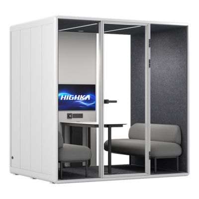 Soundproof-office-pods-for-4-person-transparent Soundproof office pods for 4 person transparent