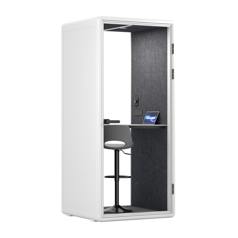 Soundproof phone pods for 1 person transparent