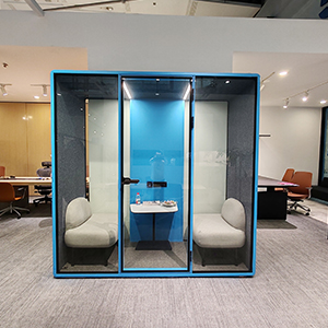 acoustic pod office HIGHKA blue