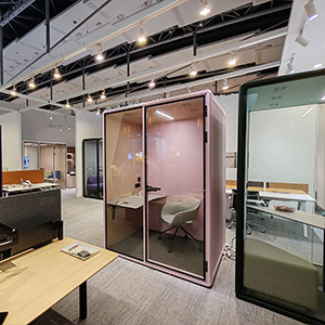 home office soundproof booth HIGHKA pink