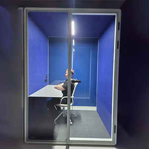 Pink Soundproof Office Pods